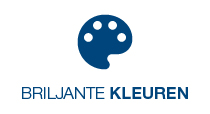 Bedrukt met briljante kleuren