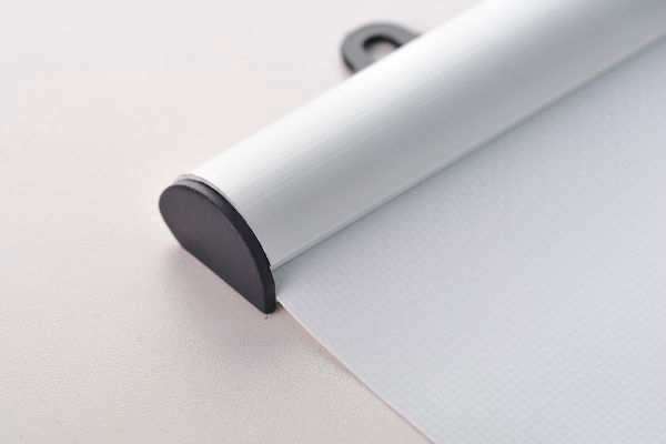 banner afwerking met aluminium klem profiel