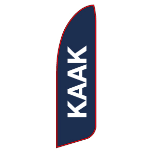 beachflag schuine ronde onderkant