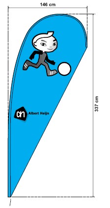 ontwerp beachvlag model druppel